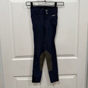 Kerrits Kids Riding Breeches Size S Navy Blue Knee Equestrian Horseback‎ Riding